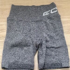 ECHT Heather Gray High-Waist Seamless Bike Shorts